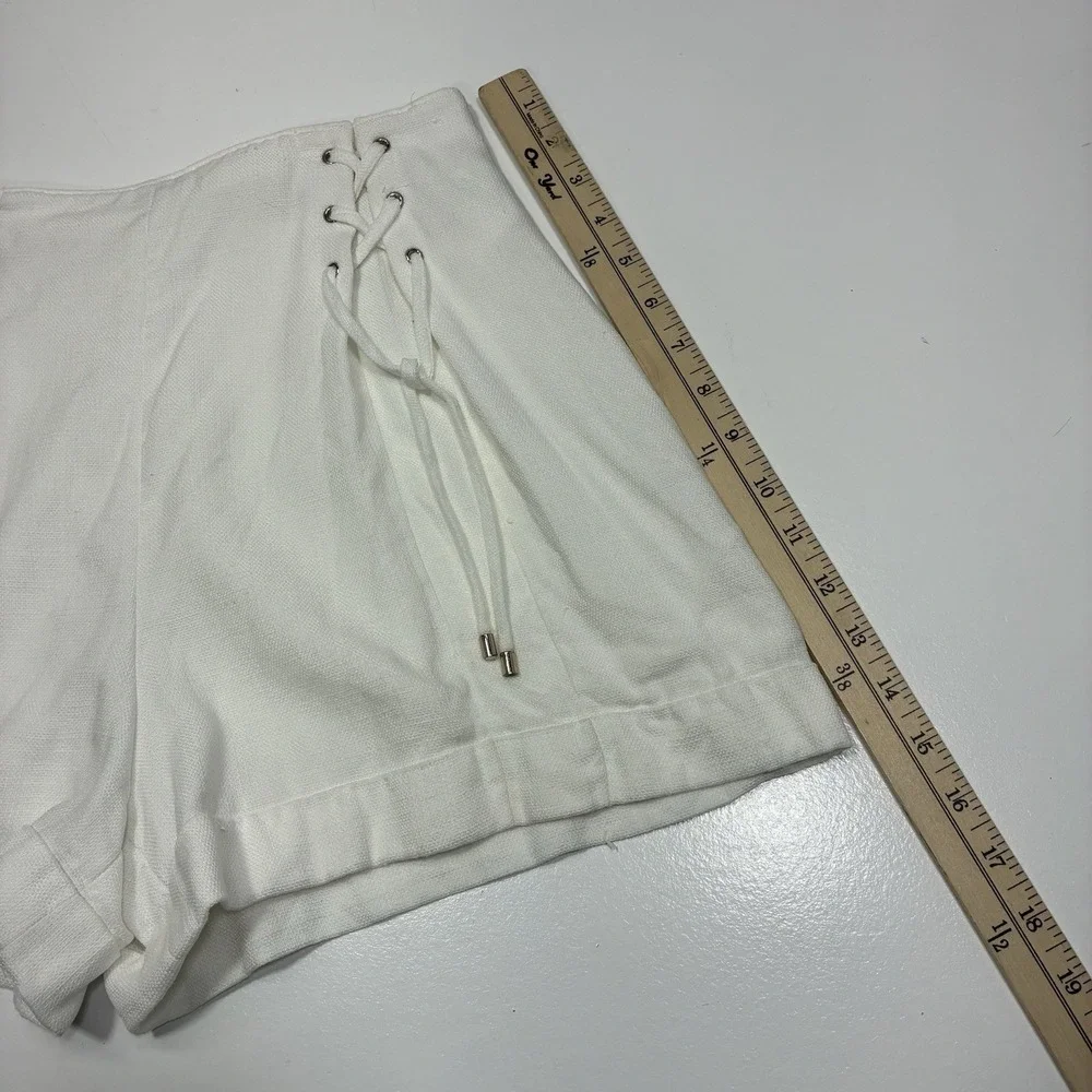 Club Monaco Womens Casual Short White 4(S) High Waist Lightweight Casual‎ Grunge - Picture 11 of 15